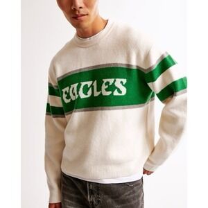 Abercrombie & Fitch Philadelphia Eagles Sweater Men's Med NFL Green Oversized